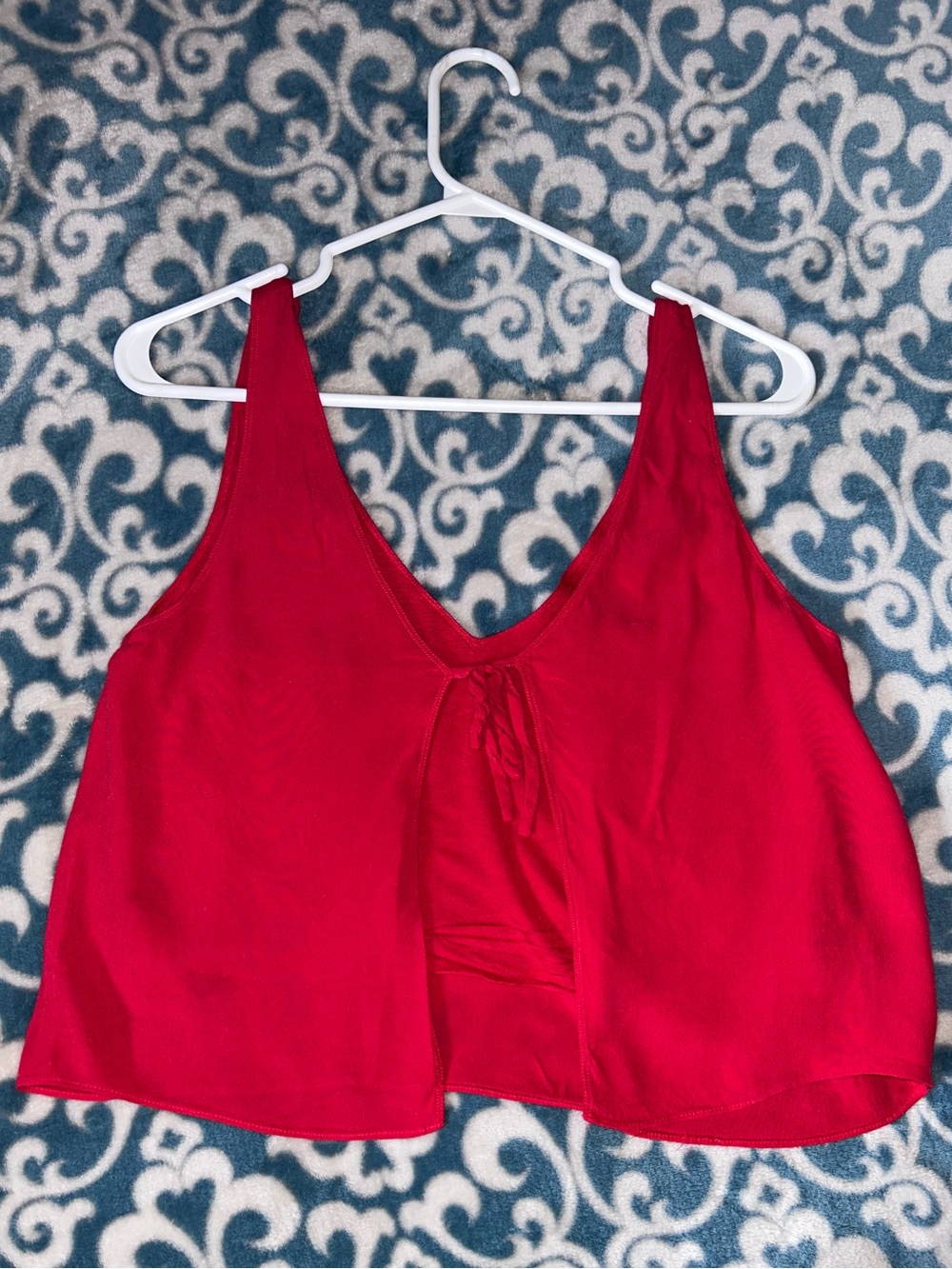 Wilfred Aritizia Red Tie-Front Crop Top Camisole